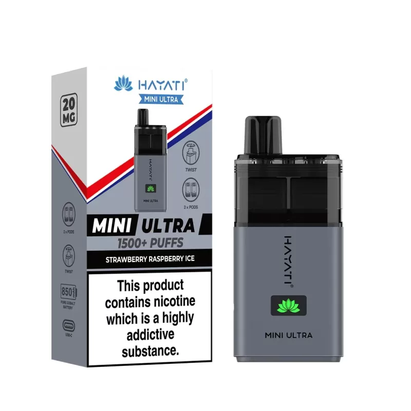Hayati Mini Ultra 1500 Prefilled Vape Kit - Blueberry Raspberry - Image 2