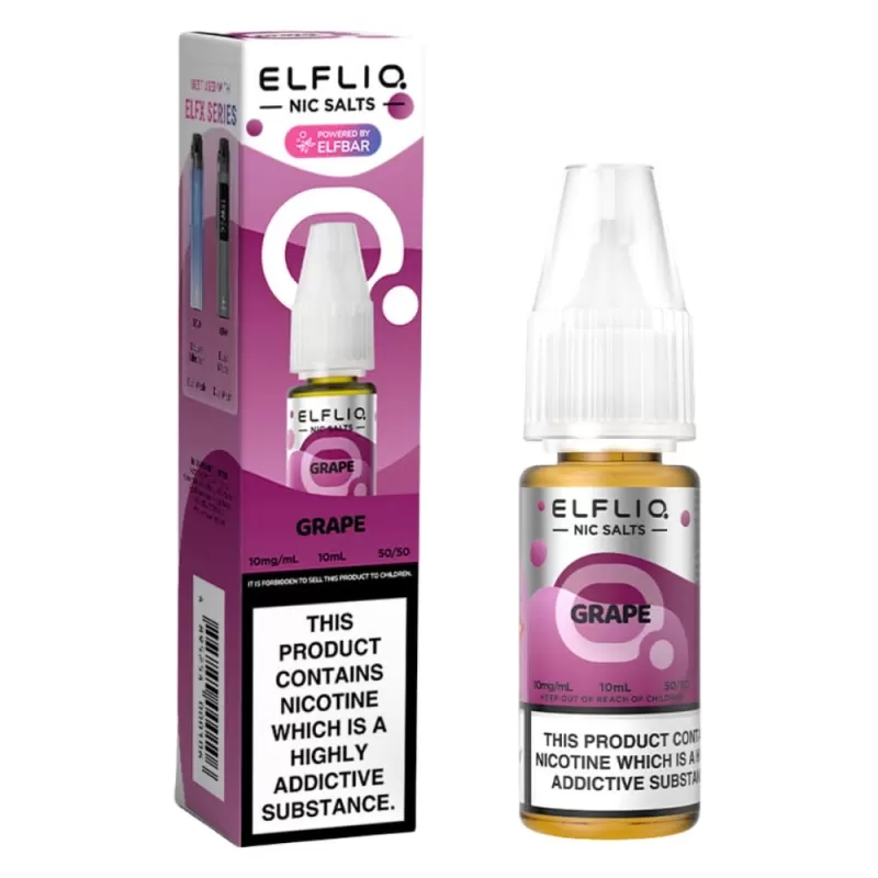 Grape Nic Salt E-Liquid by Elf Bar Elfliq (10ml) - 5mg