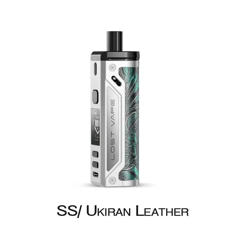 Lost Vape Thelema Pod Mod Kit 80W 3000mAh - Black/Glossy Leather - Image 2