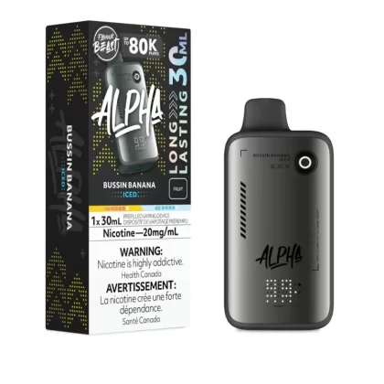 Flavour Beast Alpha Disposable Vape – Bussin’ Banana Iced – 80K Puffs – 20mg – 30mL
