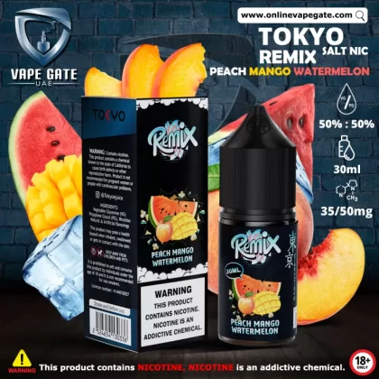 Tokyo Remix Peach Mango Watermelon Saltnic 30ml - 20 mg / 30 ml