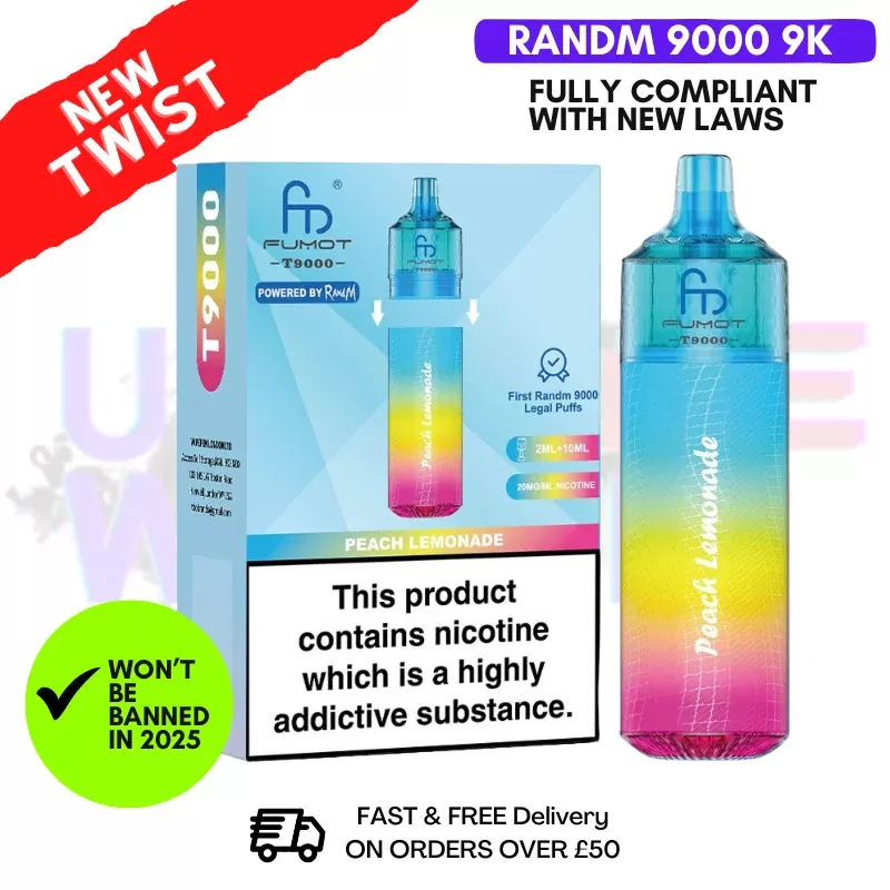 Peach Lemonade RandM T9000 9K Replacable Pod Kit