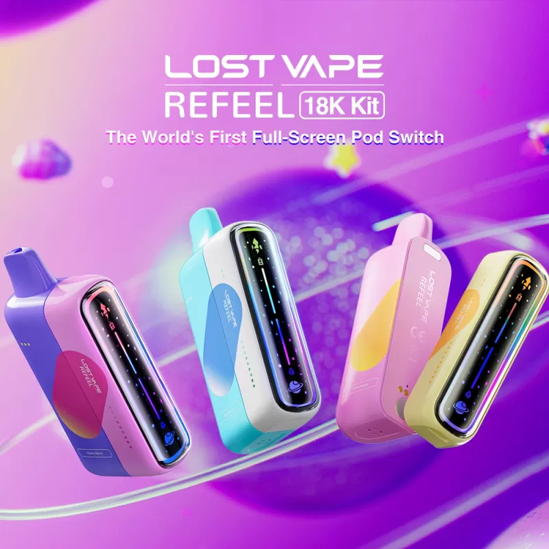 Lost Vape REFEEL 18K Disposable Kit – 18000 Puffs - Strawberry Lime