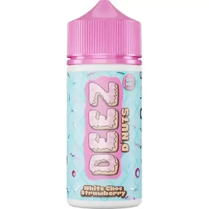WHITE CHOC STRAWBERRY E LIQUID BY DEEZ D’NUTS 100ML 70VG