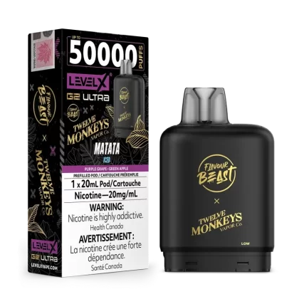 Matata Iced – Flavour Beast x 12 Monkeys Level X G2 Ultra 50K Vape Pod