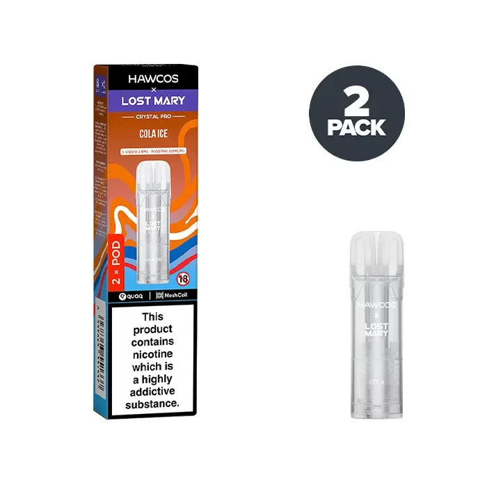 Cola Ice Hawcos X Lost Mary Crystal Pro Prefilled Pods - Ecigdepot
