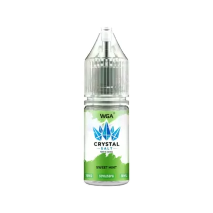 WGA Crystal Sweet Mint Saltnic Vape Juice - 10 Pack
