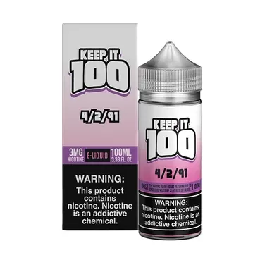 4/2/91 (Shake) by Keep It 100 Tobacco-Free Nicotine Series E-Liquid