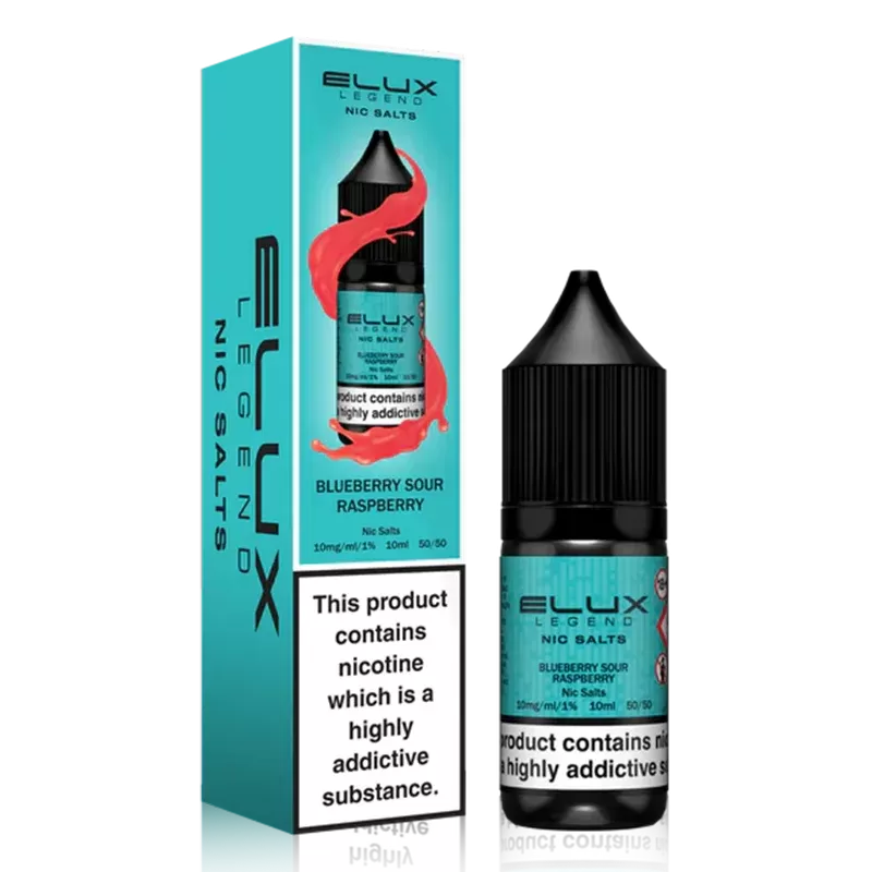 ELUX BLUEBERRY SOUR RASPBERRY Nic Salt (10pk) 5mg 10mg 20mg Vape Juice Liquid