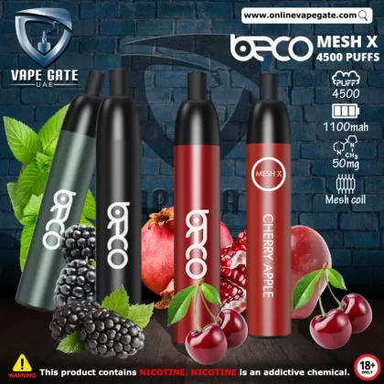 Vaptio Beco Mesh X Disposable Vape (4500 Puffs) - Black Ice / 50 mg