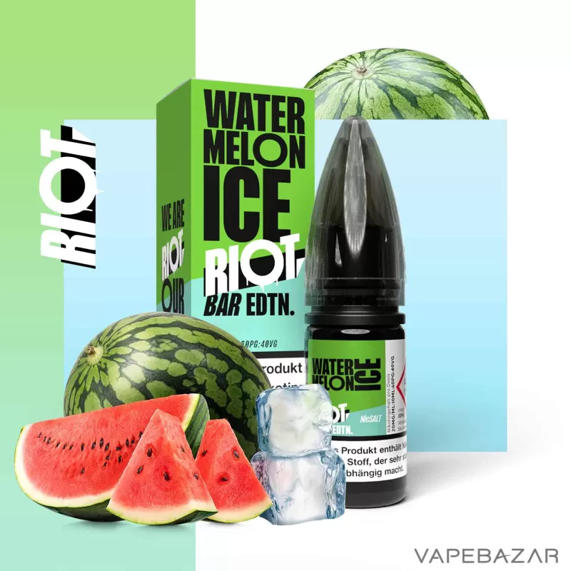 Riot Salt Bar Liquid – Watermelon Ice - Vapebazar
