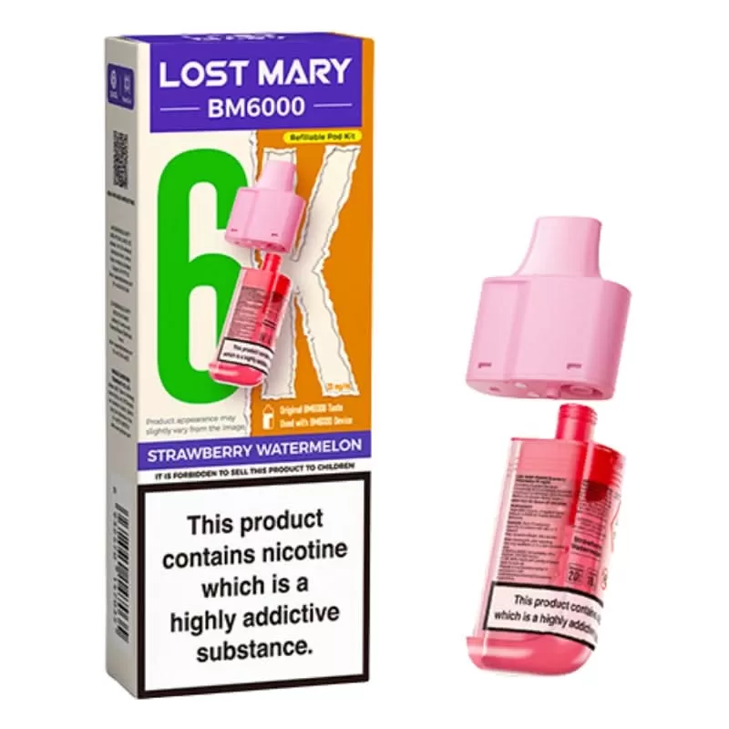 Strawberry Watermelon BM6000 Prefilled Pods by Lost Mary (2ml + 10ml) - 20mg