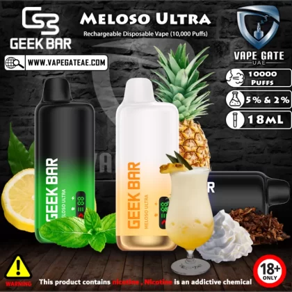 Geek Bar Meloso Ultra Rechargeable Disposable Vape (10,000 Puffs)
