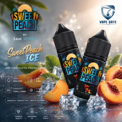 Frozen Sweet Peach Saltnic 30ml - Sam Vapes - 30 mg / 30 ml