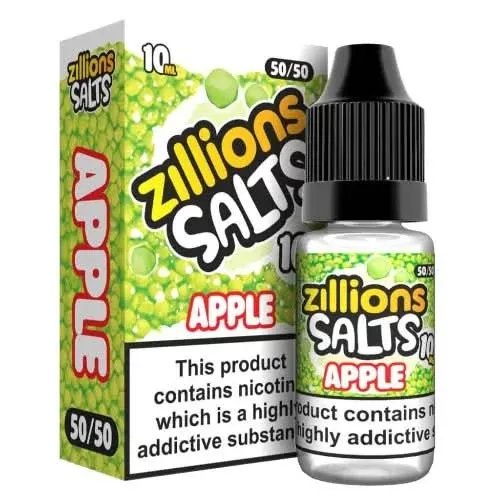 Apple Zillion Salts 10ml Nic Salt E-Liquid – Pack of 5