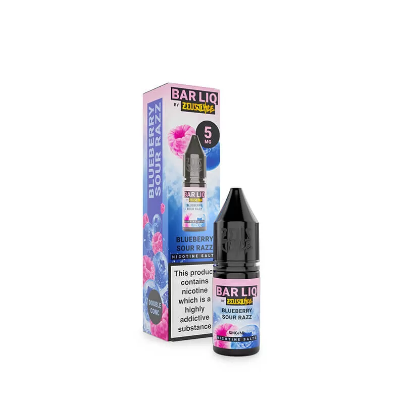 Zeus Juice Bar Liq Blueberry Sour Razz Nic Salt E-Liquid 10ml - 10mg