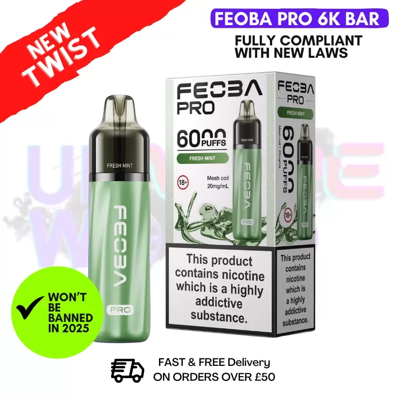 Fresh Mint Feoba Pro 6000 6K Puff Pod Kit