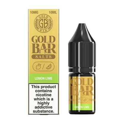 Gold Bar Lemon & Lime Nic Salt vape Juice - 10 Pack - 10mg