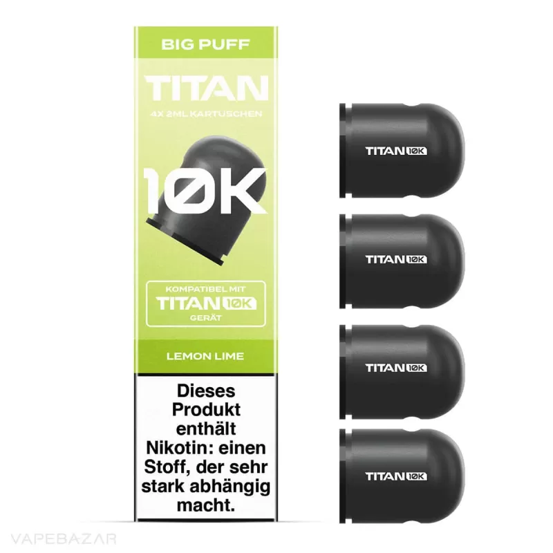 Titan 10k Kartuschen – Lemon Lime (4er Pack) - TITAN / 20mg/ml - Image 3