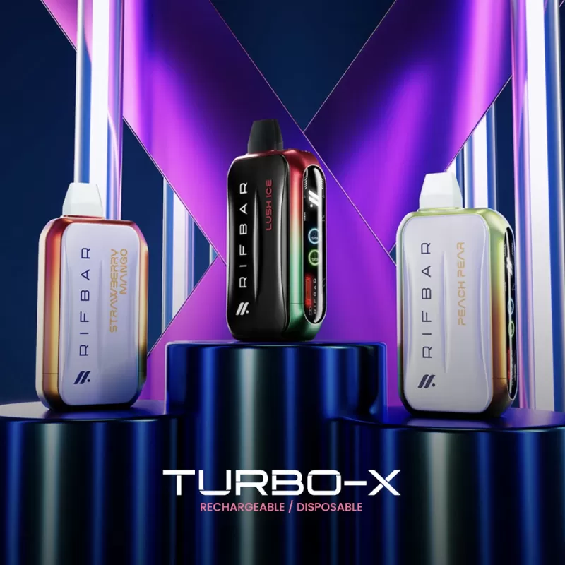 RIFBAR Turbo X 25K Rechargeable Disposable Device – 25000 Puffs - Double Apple