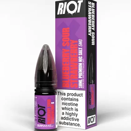 Blueberry Sour Strawberry Nic Salt E-Liquid - Riot X - 20mg - PG 50%