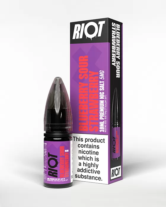 Blueberry Sour Strawberry Nic Salt E-Liquid - Riot X - 20mg - PG 50%