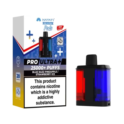 Blue Razz Pineapple / Strawberry Ice Hayati Pro Ultra Plus Refill Pack - 20mg - Vape Product