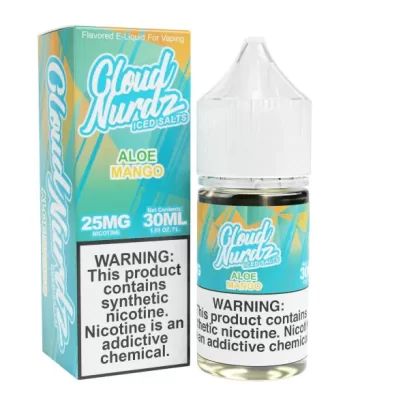 Sale $11.00 – Aloe Mango Iced by Cloud Nurdz TFN Salts 30mL