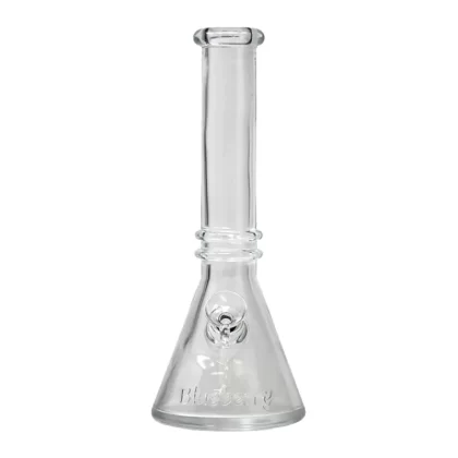 10" Blueberry Double Ring Soft Glass Beaker Bong - Pink