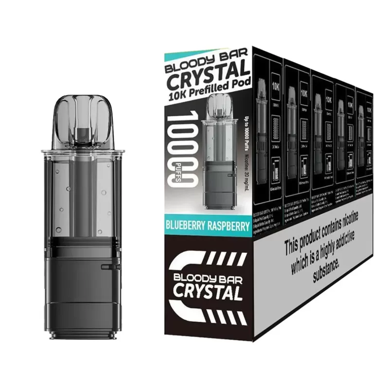 Bloody Bar Crystal 10K Prefilled Pods - Blue Cherry Cranberry - Image 3