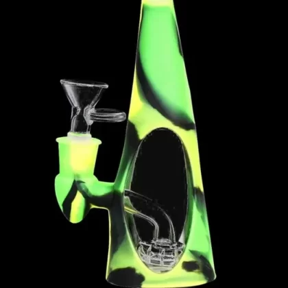 “Sili-Cone” Glass Cone Water Pipe with Silicone Shell - Ejuicewarehouse