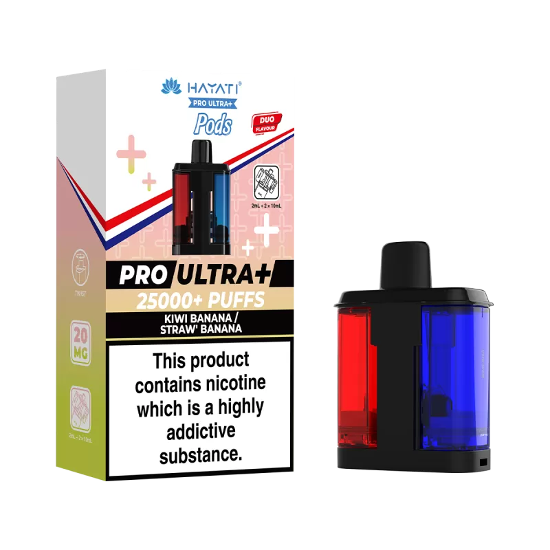 Kiwi Banana / Straw' Banana Hayati Pro Ultra Plus Refill Pack - 20mg - Vape Product (B7EB9F)