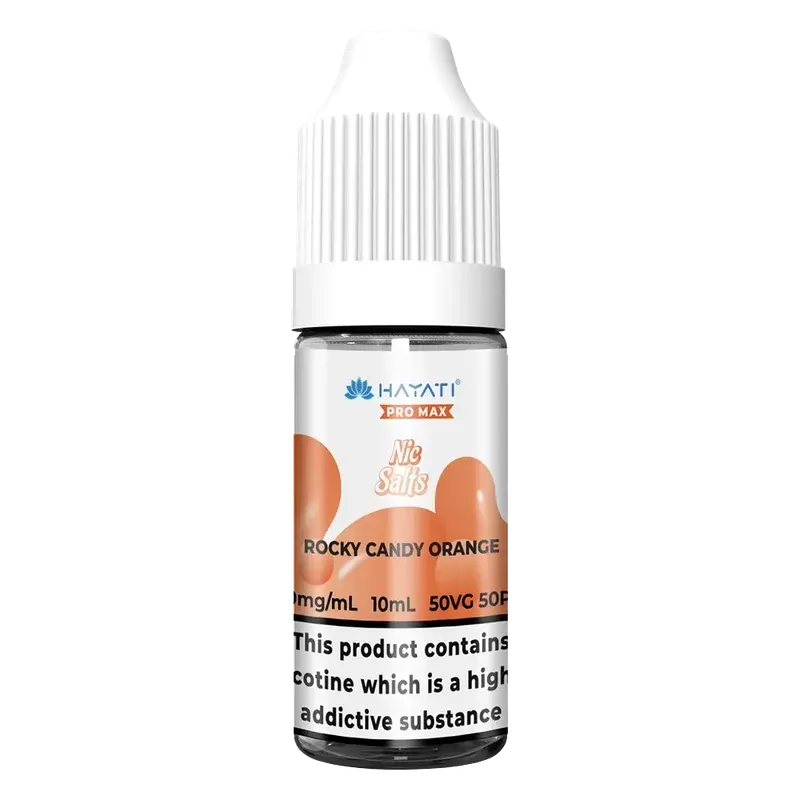 Hayati Pro Max Rocky Candy Orange Nic Salt Vape Juice - Strength#10mg>20mg