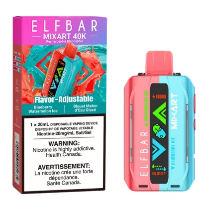 Elf Bar MixArt 40K Disposable Vape Device - Blueberry Watermelon Ice 20ml - 20mg/ml