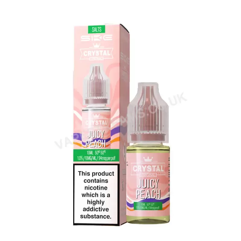 SKE Crystal Juicy Peach Nic Salt E-liquid - Vapestreams Co