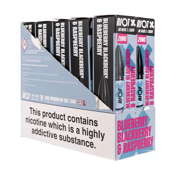 Riot X Nic Salt E-Liquids - Pack of 10 - Cherryberry Crush / 20mg - Image 2
