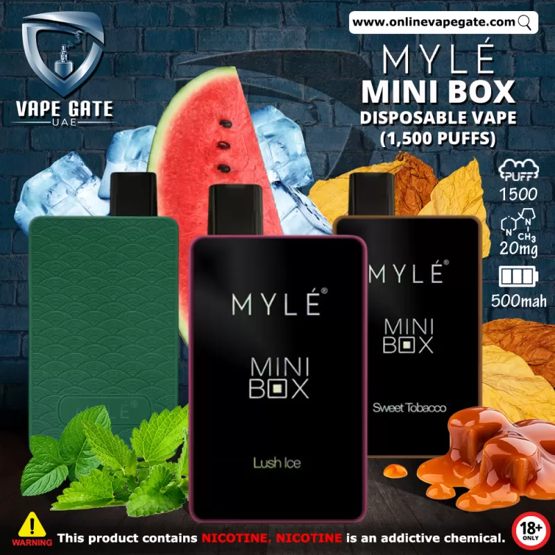 Myle Mini Box Disposable Vape (1,500 Puffs) - 20 mg / Iced Blueberry