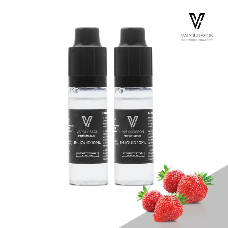 Vapoursson e-Liquid – Strawberry 0mg 10ml Bottle x 2 Pack | Cigee