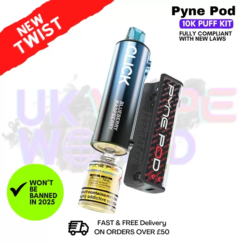 Blueberry Raspberry Pyne Pod 10K Puff Vape Kit