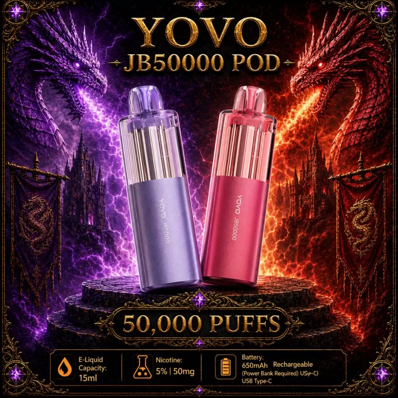 Yovo JB50000 Pod - Peach Raspberry - Vapeciga