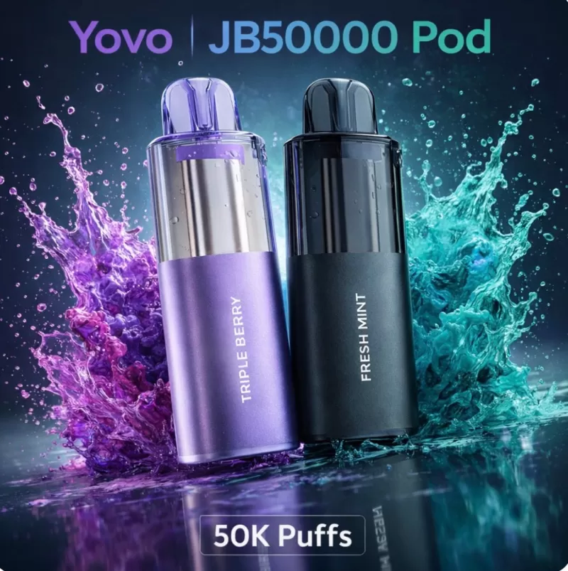Yovo JB50000 Pod - Peach Raspberry - Vapeciga - Image 2