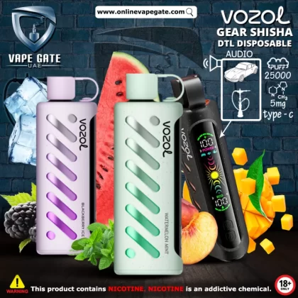 Vozol Gear Shisha DTL DISPOSABLE POD (25,00 PUFFS) - 5 mg / Blueberry Ice