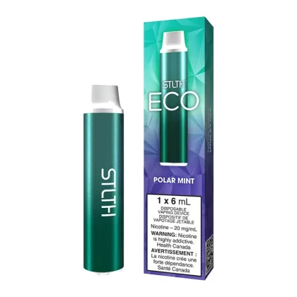 STLTH ECO Disposable Vape Device – Polar Mint - Nicotine Strength#20mg/ml>Nicotine Free