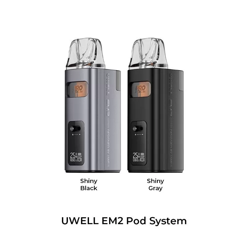 Uwell EM2 Pod Kit 40W - Shiny Gray - Image 2