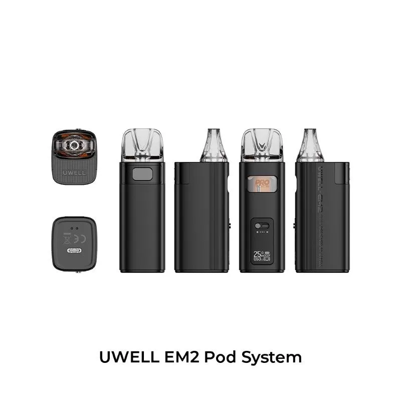 Uwell EM2 Pod Kit 40W - Shiny Gray - Image 3