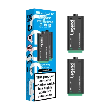 Blueberry Fusion Elux Legend 1500 Pods - 20mg - Vape Product (23099A)