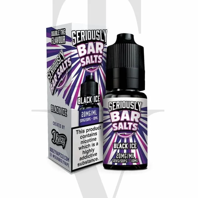 SERIOUSLY BAR SALTS BLACK ICE E-LIQUID BY DOOZY