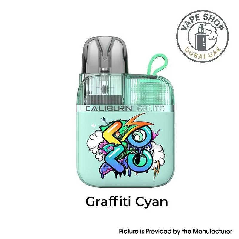 Uwell Caliburn G3 Lite Koko 25W buy in Dubai UAE - Basalt Grey, Graffiti Cyan - Image 3