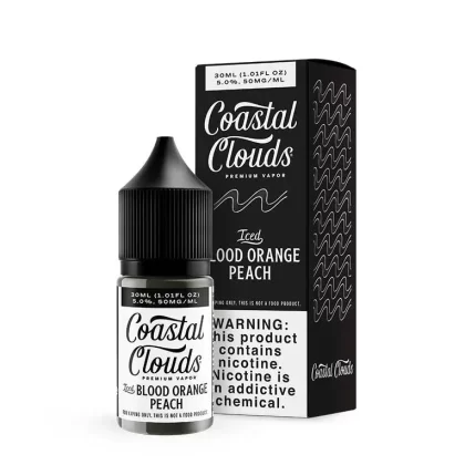 Coastal Clouds Salt Iced Blood Orange Peach eJuice - Vape Product; Vape Product, Vape Product (6A1D3C)