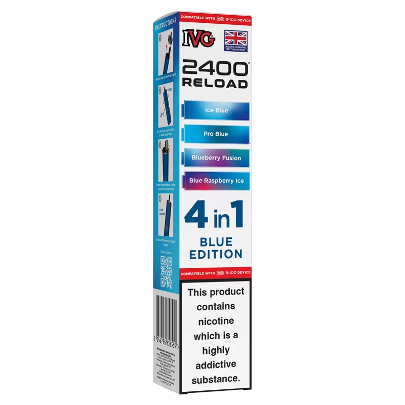Blue Edition IVG 2400 Refill Pods - 20mg - Vape Product (8CD94D)